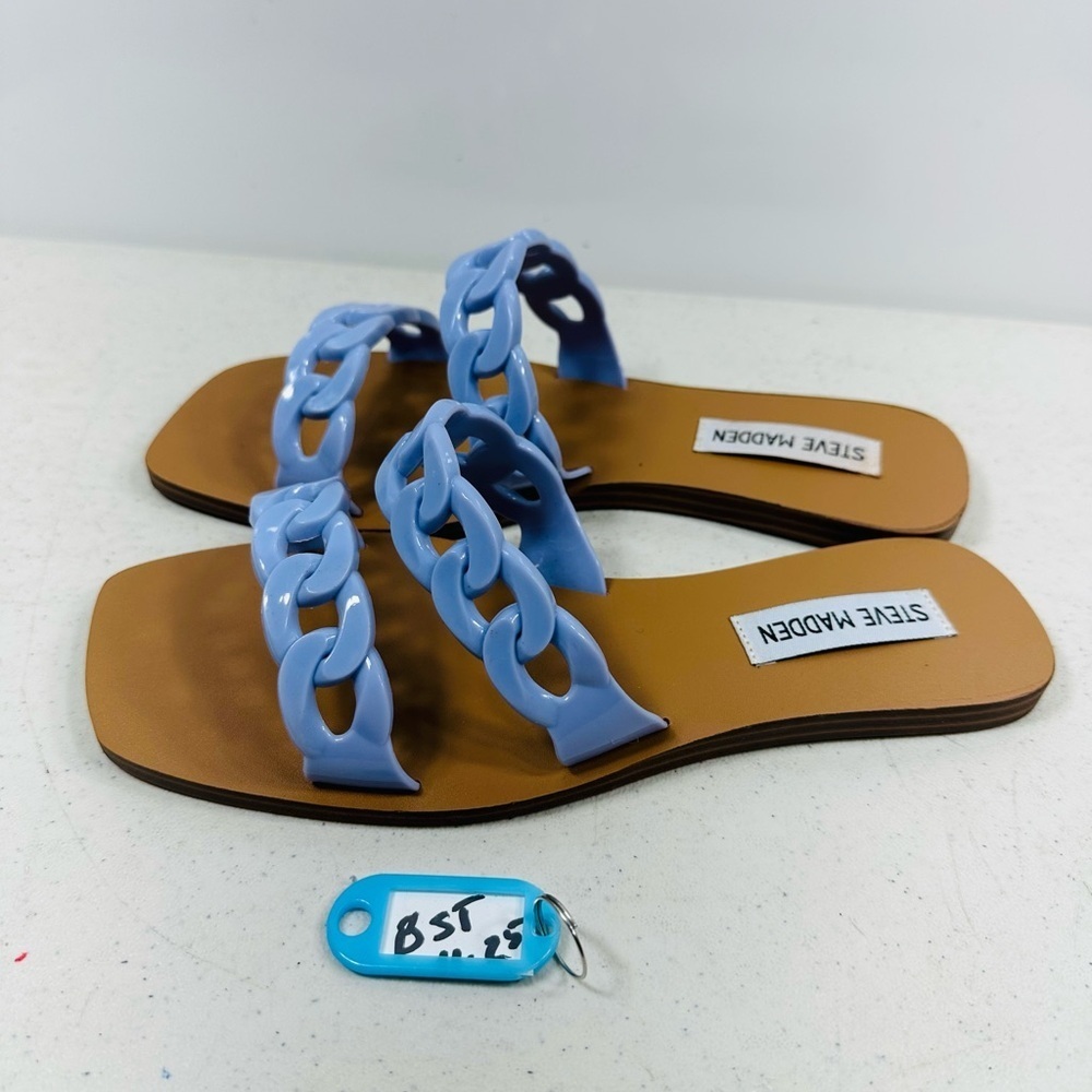 Steve Madden Women's Blue Chain Sandals size 7 New